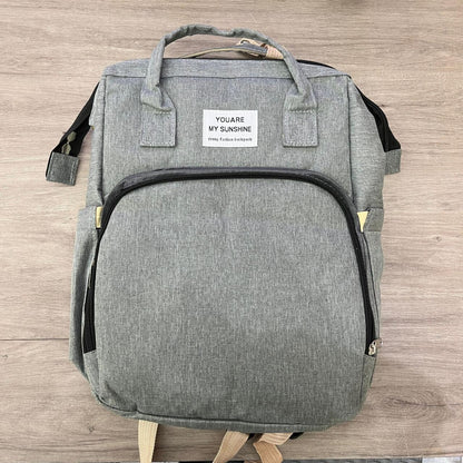 Mochila Mamá de Pañales Multifuncional Plegable - Cuna de Viaje y Estación de Cambio para Bebé, Estilo Unisex